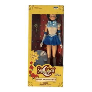 Sailor Moon Sailor Mercury Deluxe Adventure Doll RETIRED Irwin 2000 Yellow Box